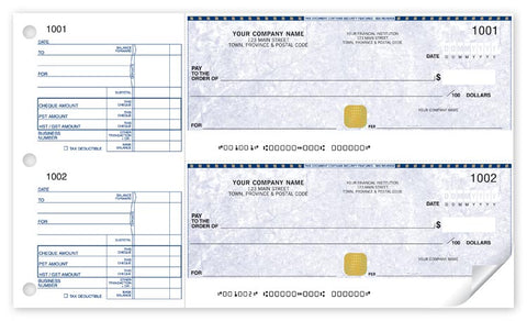 2-to-a-page Security Cheques - PaperFormsandMore