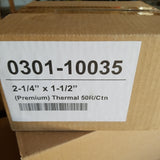 2 1/4in by 50ft Premium Thermal Rolls, 50 rolls per case