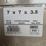 CAKE BOX -7 x 7 x 3 ½ , 0.18 CAL., 250 BDL