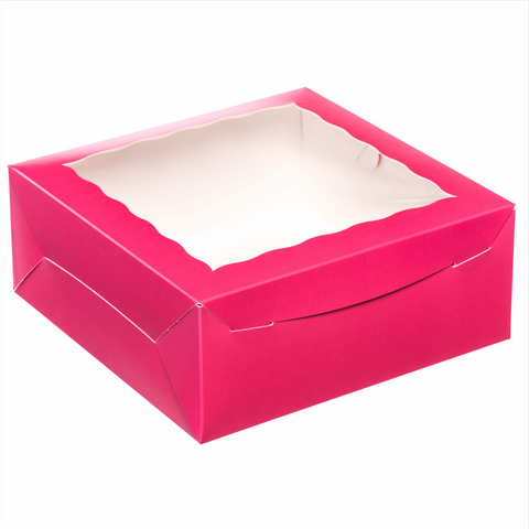 CUPCAKE BOX -6 PK CUPCAKE BOX PINK - 10 x 10 x 4 , 0.24 CAL., 100 BDL