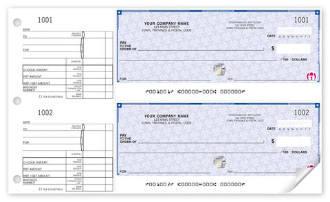 2-to-a-page High Security Cheques - PaperFormsandMore
